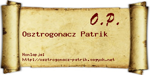 Osztrogonacz Patrik névjegykártya